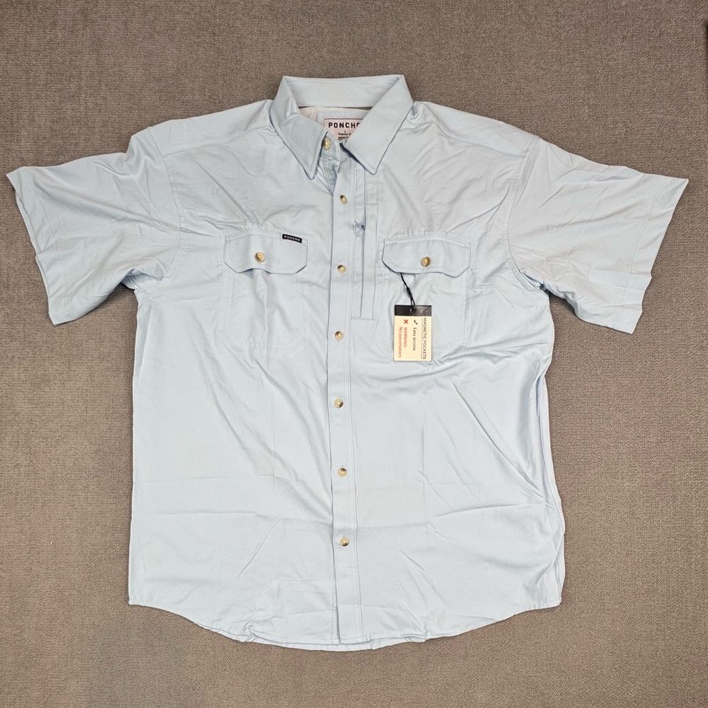 Poncho Performance Shirt Mens Large Vented Western